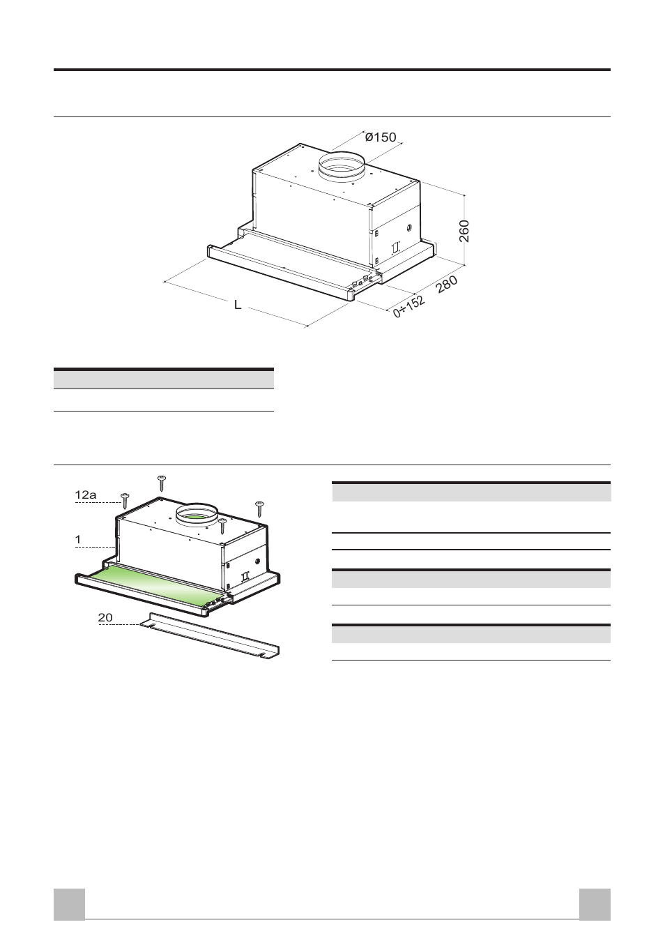 Caratteristiche, Ingombro, Componenti | Smeg KSET96 User Manual | Page 4 / 44