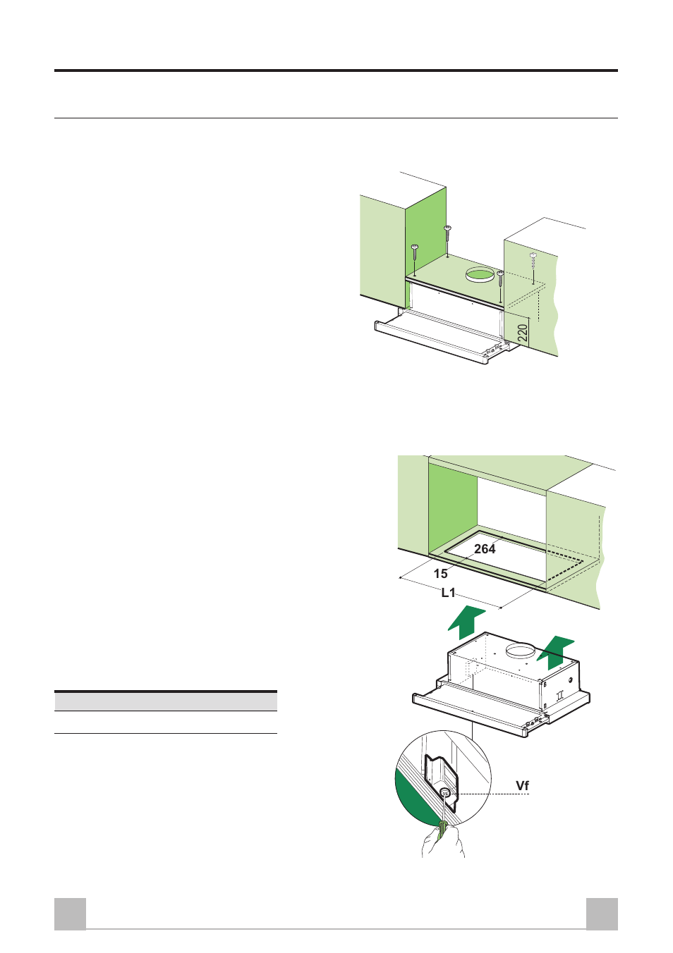 5it installazione, Foratura piano di supporto e montaggio cappa | Smeg KSET96 User Manual | Page 5 / 44