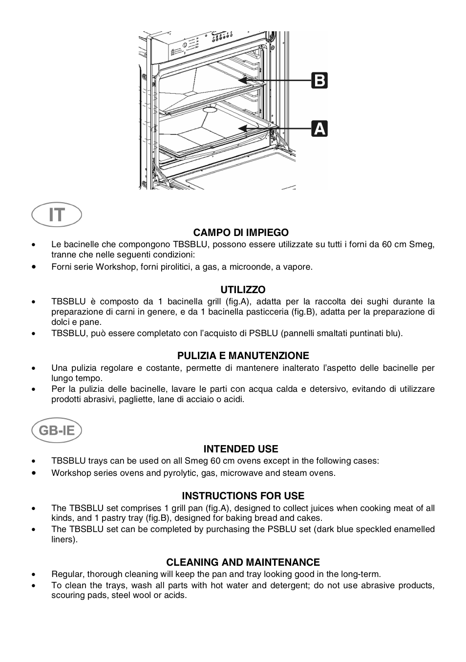 Smeg TBSBLU User Manual | Page 2 / 4