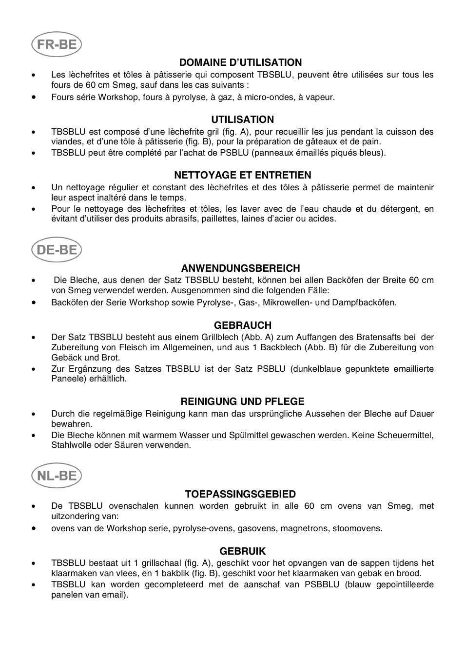 Smeg TBSBLU User Manual | Page 3 / 4