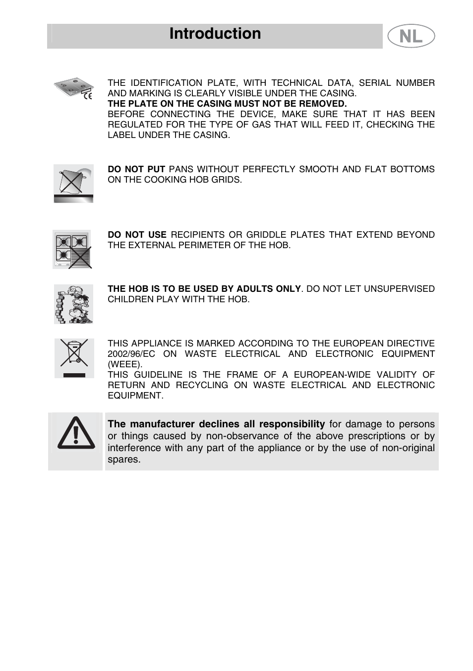 Introduction | Smeg GKCO64-3 User Manual | Page 3 / 18