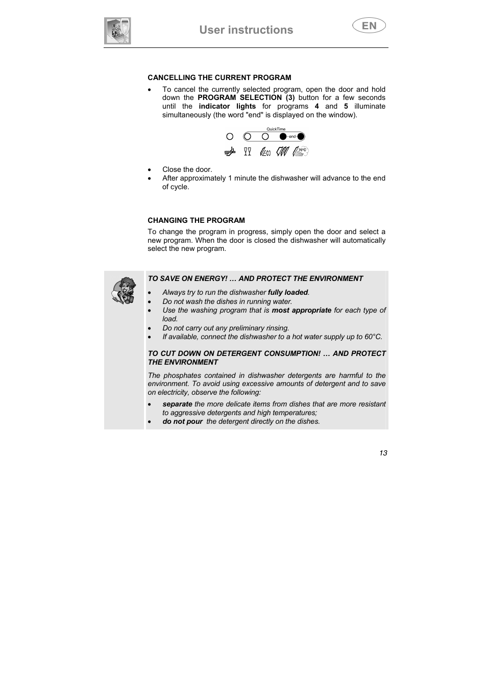 User instructions | Smeg STA645Q User Manual | Page 15 / 37