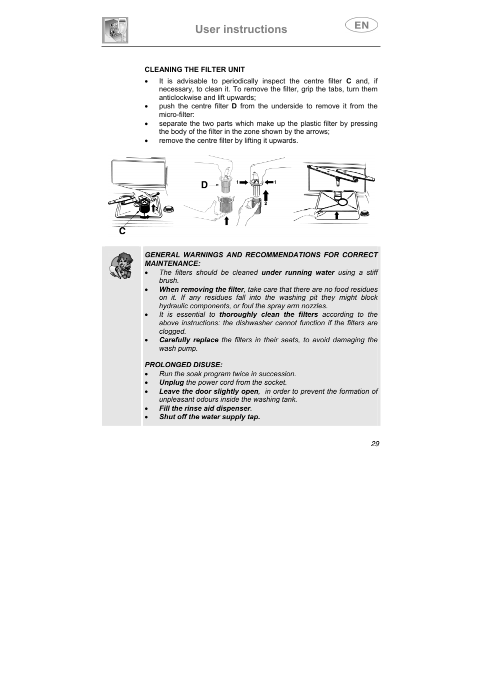 User instructions | Smeg STA645Q User Manual | Page 31 / 37