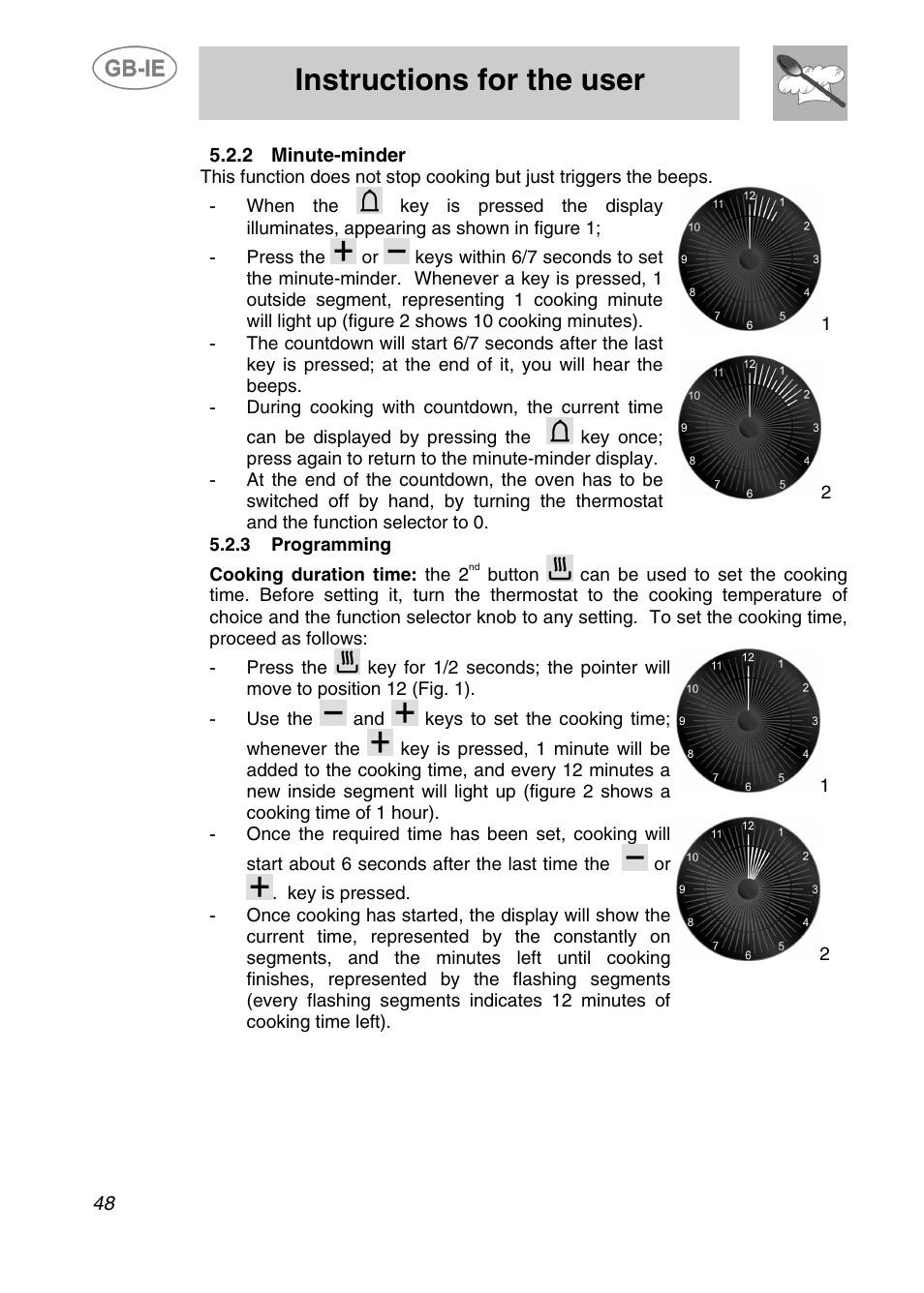 Instructions for the user | Smeg A2-5 User Manual | Page 13 / 30