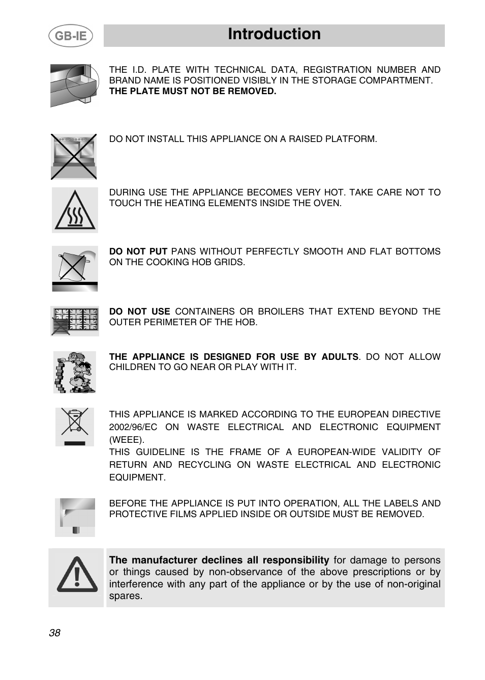 Introduction | Smeg A2-5 User Manual | Page 3 / 30