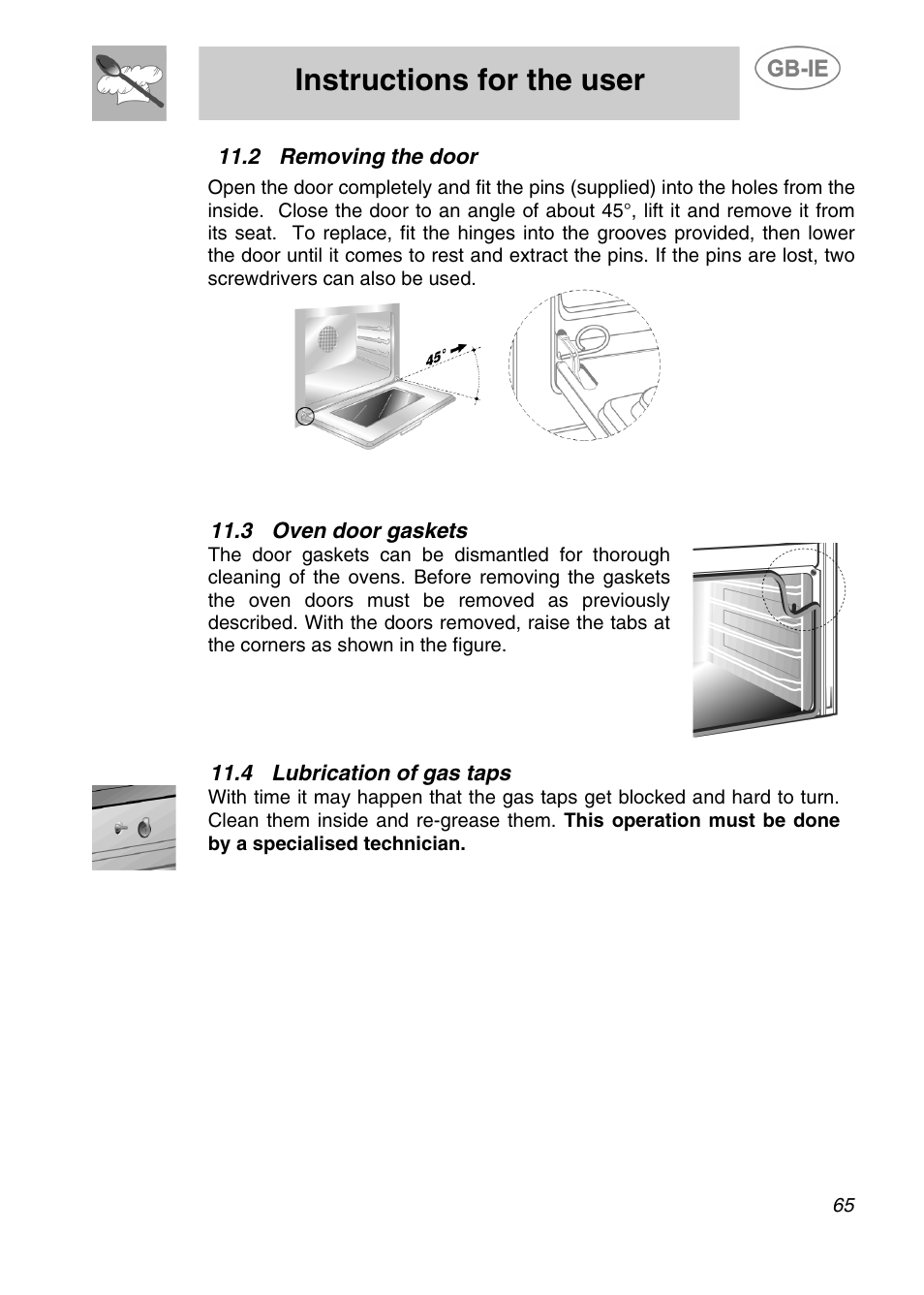 Instructions for the user | Smeg A2-5 User Manual | Page 30 / 30