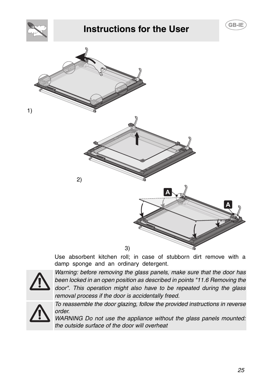 Instructions for the user | Smeg SCDK380X User Manual | Page 23 / 26