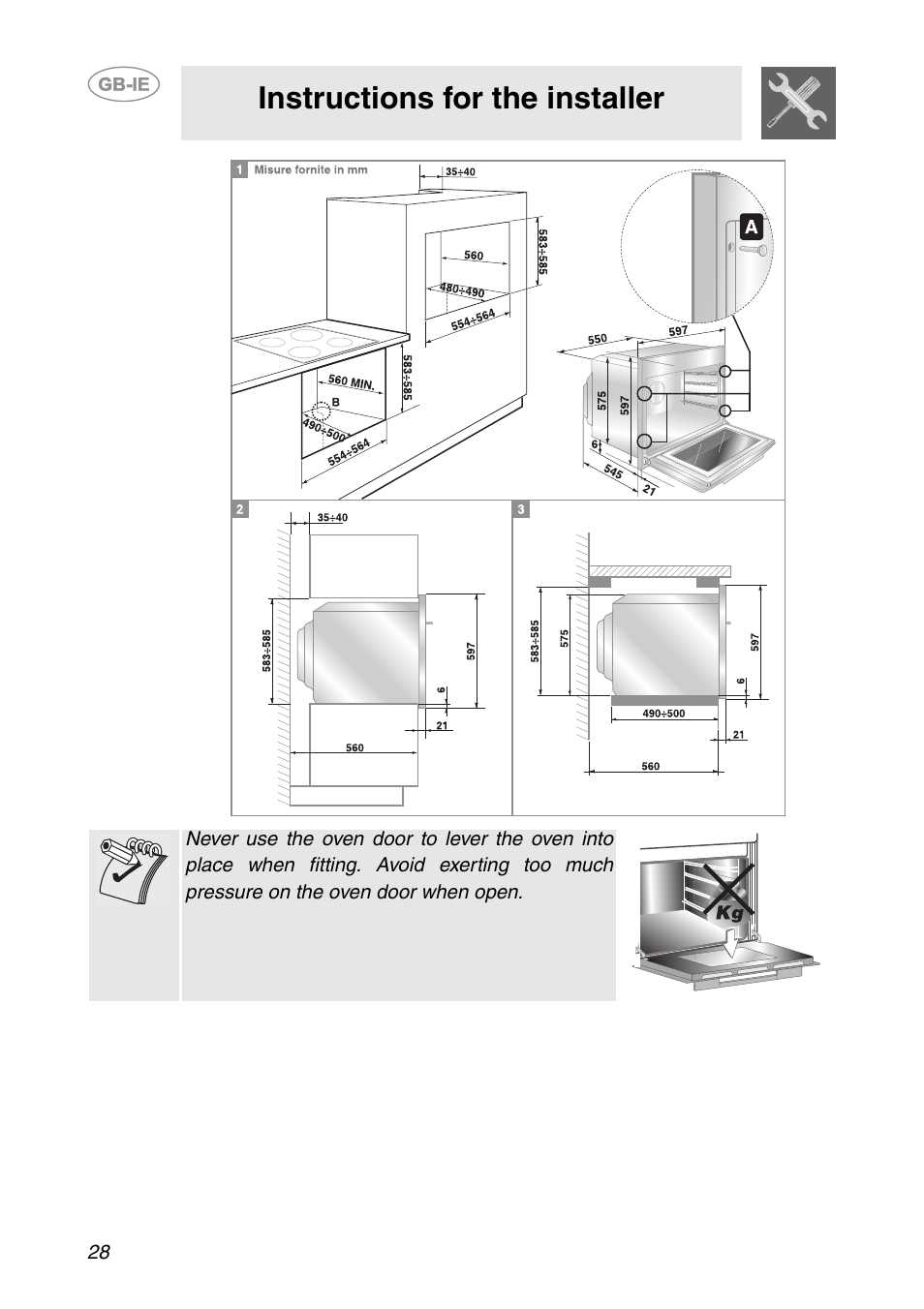 Instructions for the installer | Smeg SCDK380X User Manual | Page 26 / 26