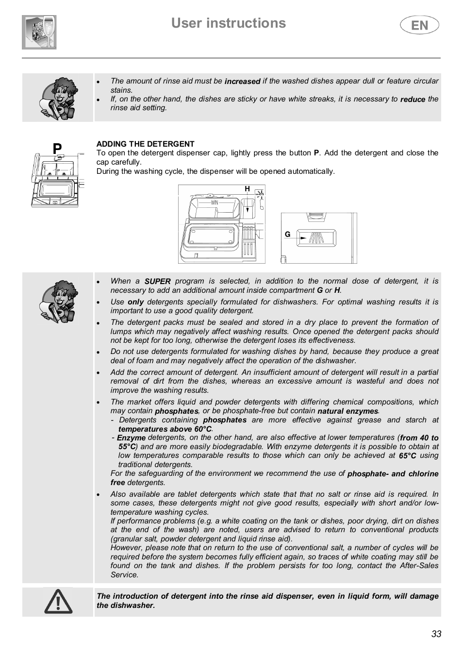 User instructions | Smeg STX4-3 User Manual | Page 14 / 25