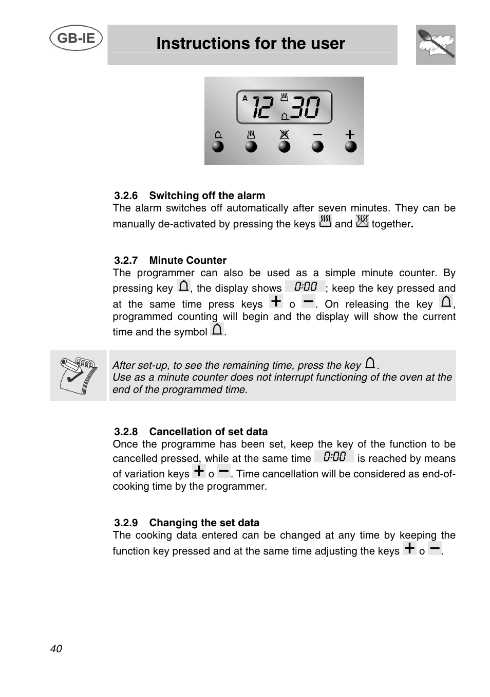 Instructions for the user | Smeg A42C User Manual | Page 14 / 29