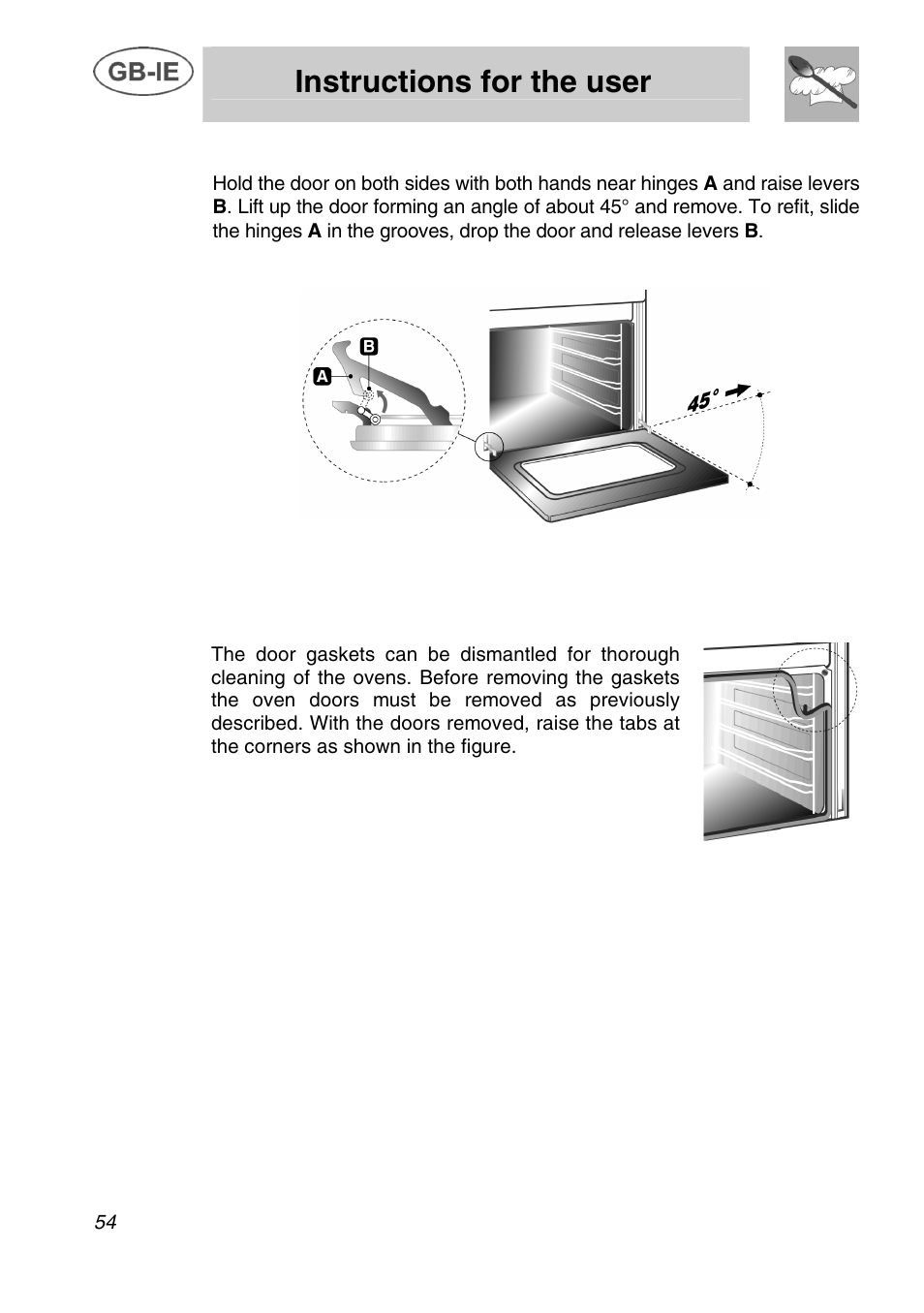Instructions for the user | Smeg A42C User Manual | Page 28 / 29