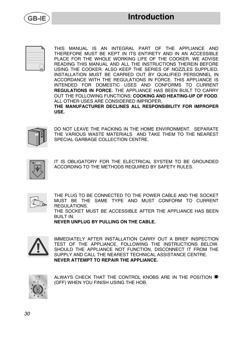 Introduction, Instructions for safe and proper use | Smeg A42C User Manual | Page 4 / 29