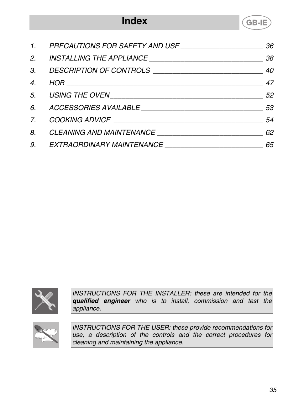 Smeg CS19ID-6 User Manual | 32 pages