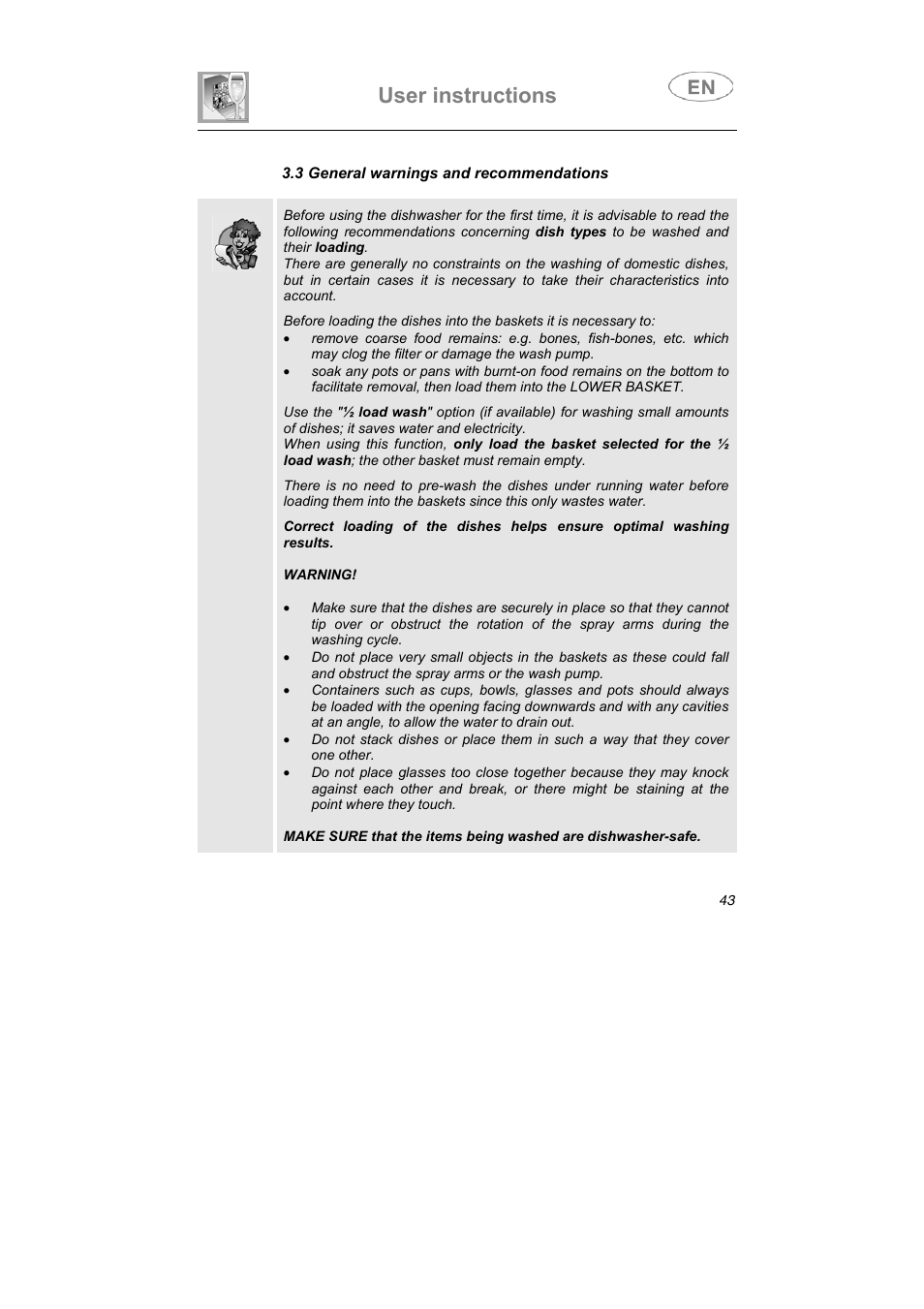 User instructions | Smeg STA613 User Manual | Page 26 / 38