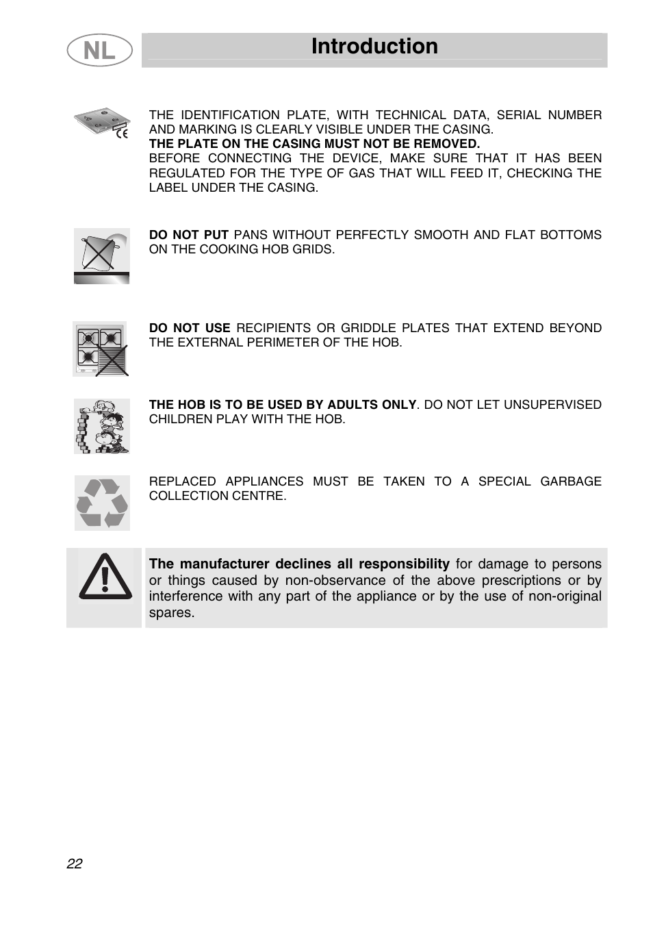 Introduction | Smeg GKCO955 User Manual | Page 3 / 17