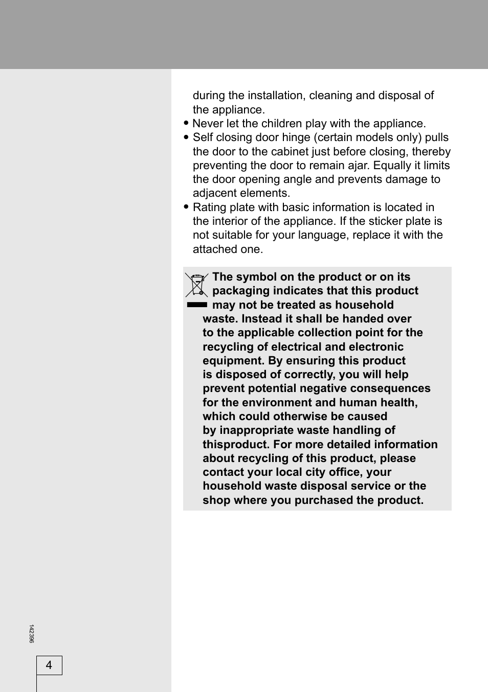 Smeg 142396 User Manual | Page 4 / 20