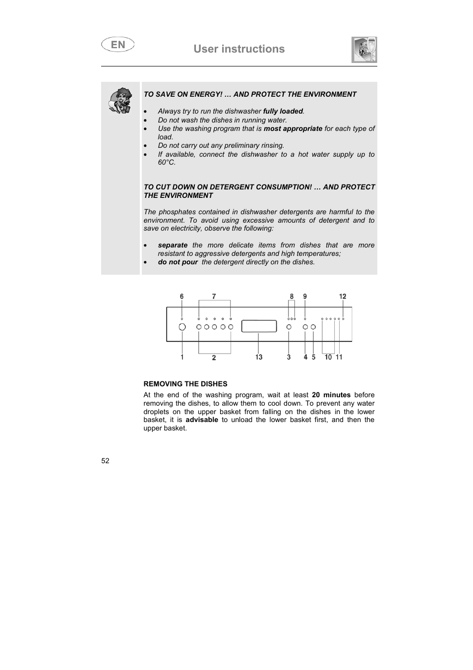 User instructions | Smeg LVS655EG User Manual | Page 17 / 36