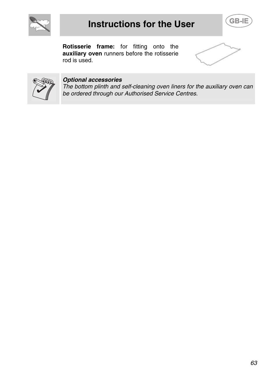 Instructions for the user | Smeg A2PY-6 User Manual | Page 22 / 38