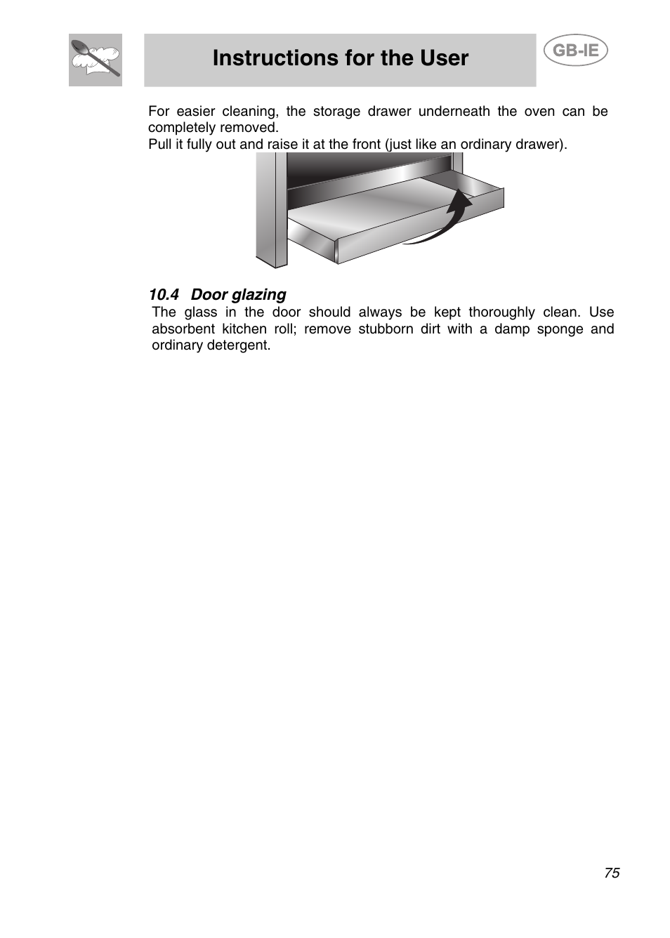 4 door glazing, Instructions for the user | Smeg A2PY-6 User Manual | Page 34 / 38