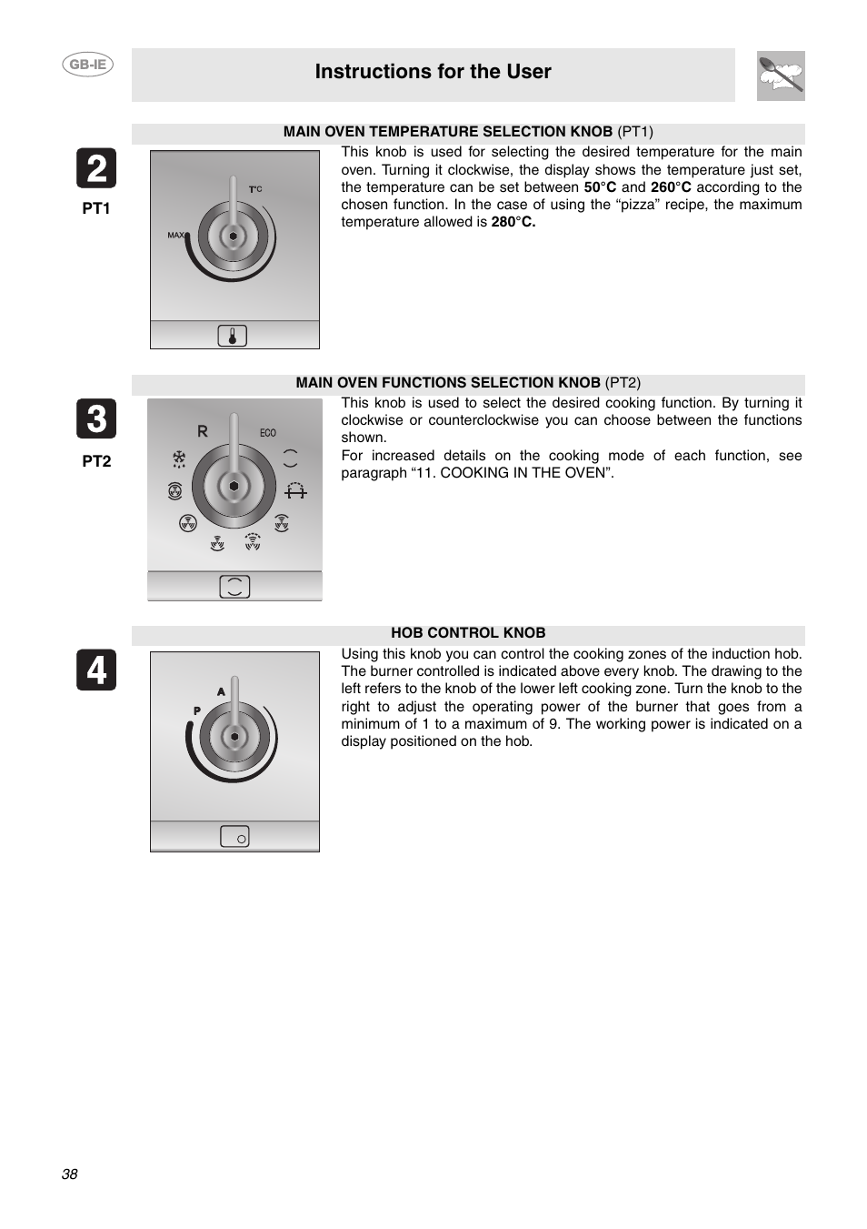 Instructions for the user | Smeg CE9IMX User Manual | Page 9 / 27