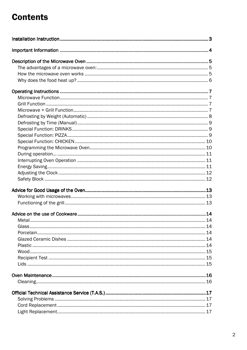 Smeg FME20TC User Manual | Page 3 / 21
