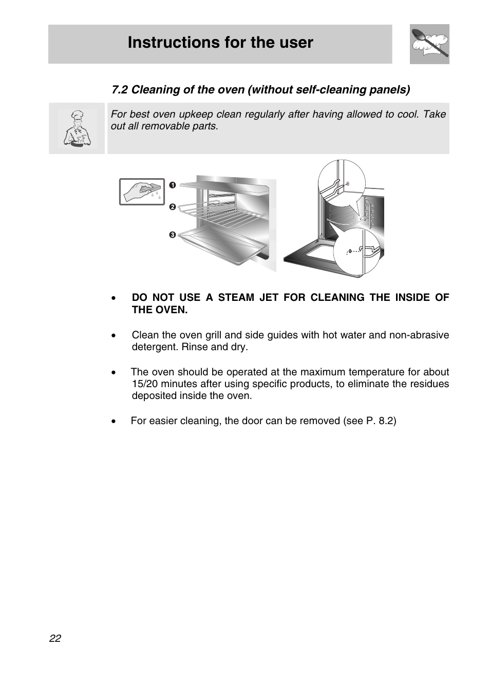 Instructions for the user | Smeg FA166-5 User Manual | Page 20 / 24