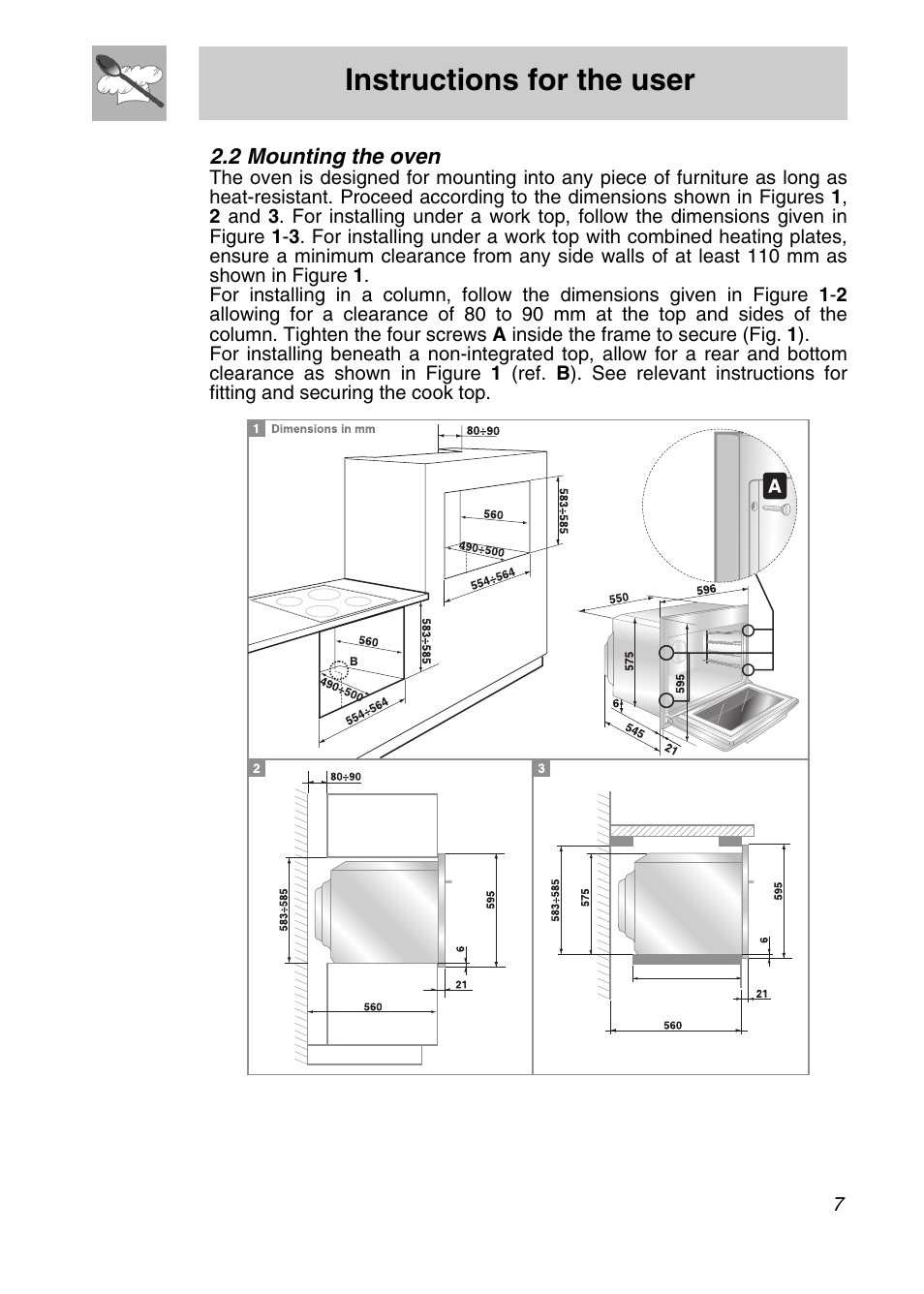 Instructions for the user | Smeg FA166-5 User Manual | Page 5 / 24