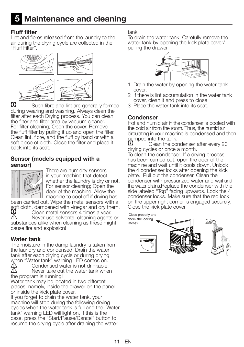Maintenance and cleaning | Smeg AS62C User Manual | Page 11 / 13