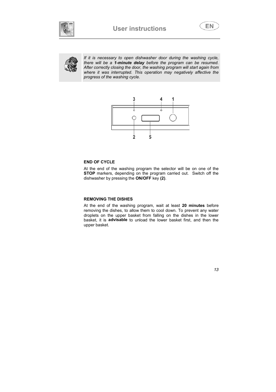User instructions | Smeg EN User Manual | Page 13 / 29