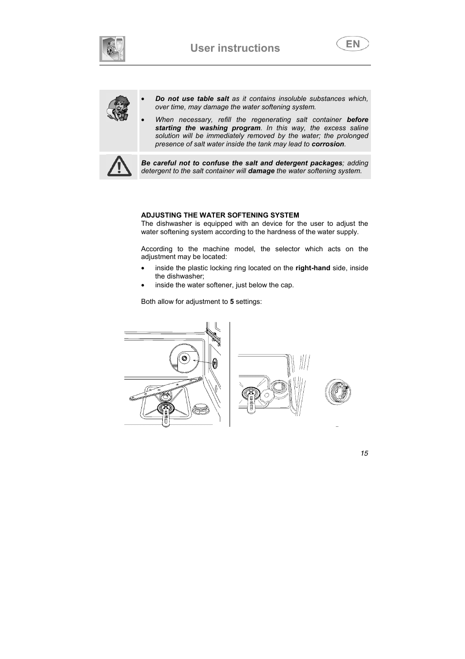 User instructions | Smeg EN User Manual | Page 15 / 29
