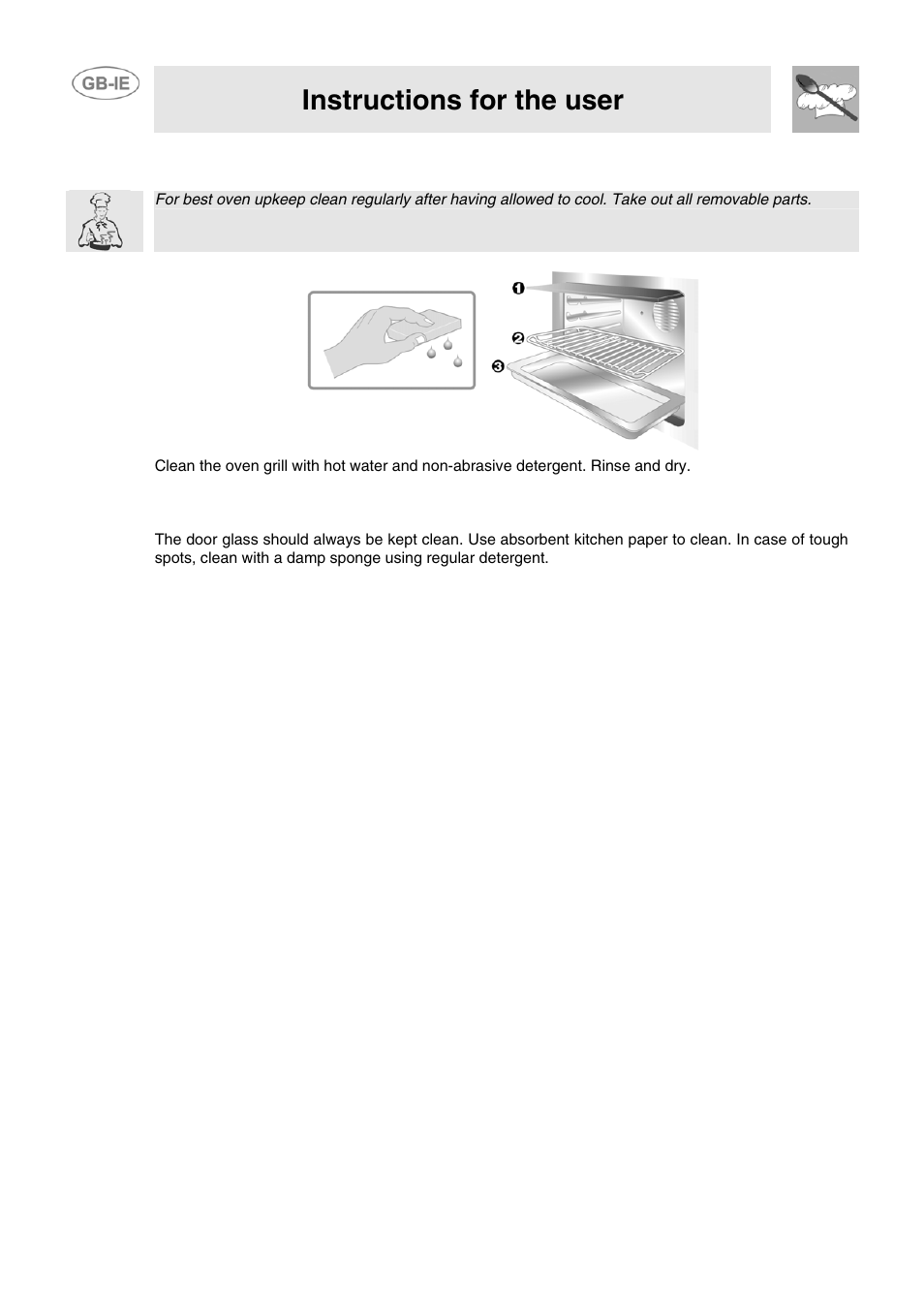 Instructions for the user | Smeg SCB66MFB User Manual | Page 14 / 15
