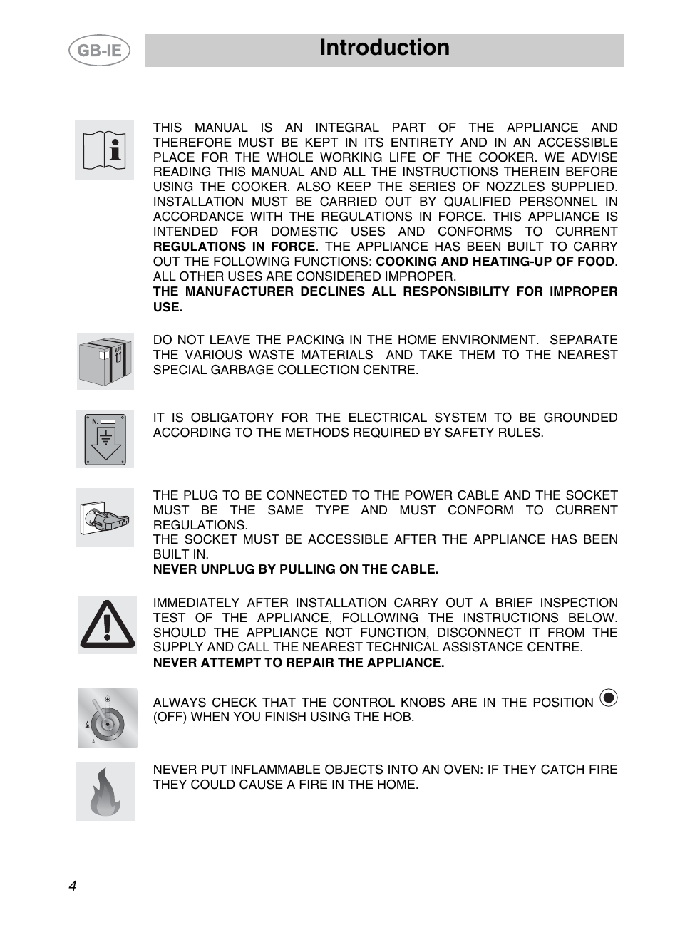 Instructions for safe and proper use, Introduction | Smeg A2EA User Manual | Page 2 / 32