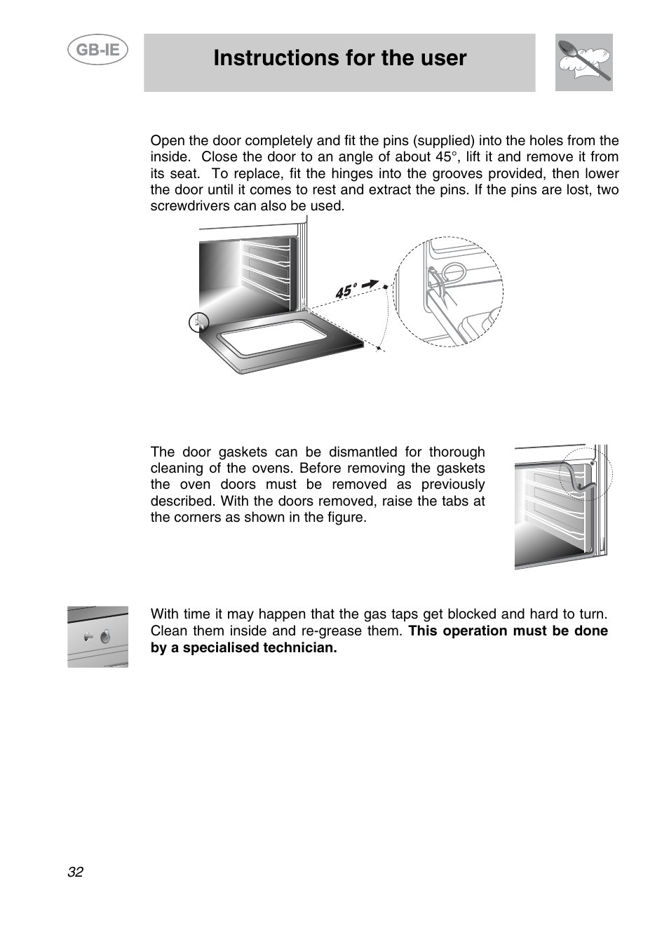 Instructions for the user | Smeg A2EA User Manual | Page 30 / 32