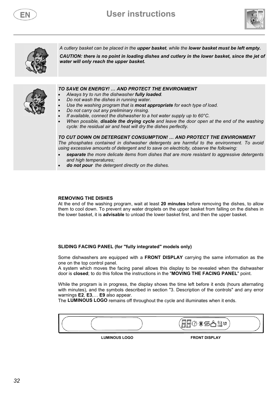 User instructions | Smeg ST144 User Manual | Page 11 / 27