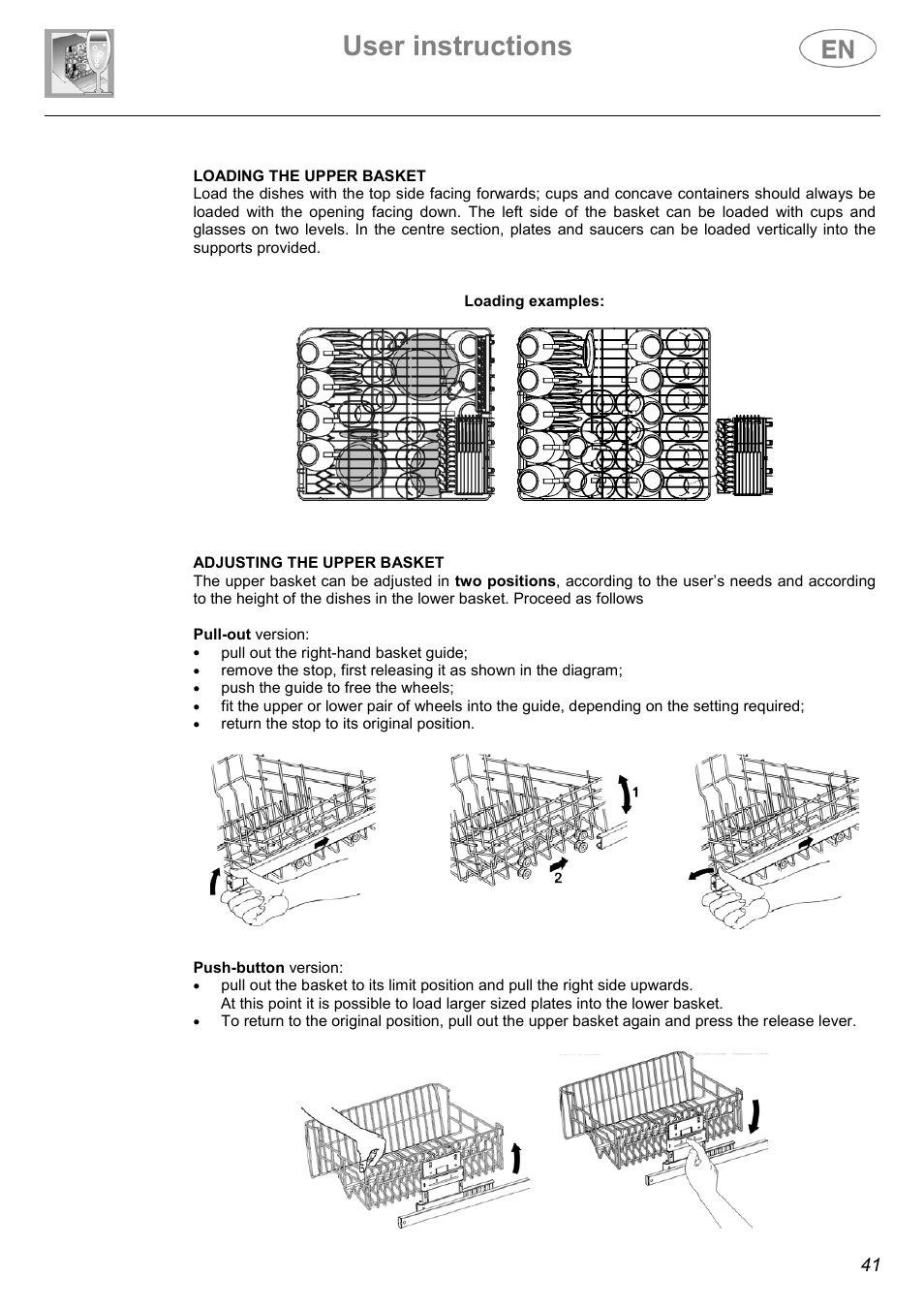 User instructions | Smeg ST144 User Manual | Page 20 / 27