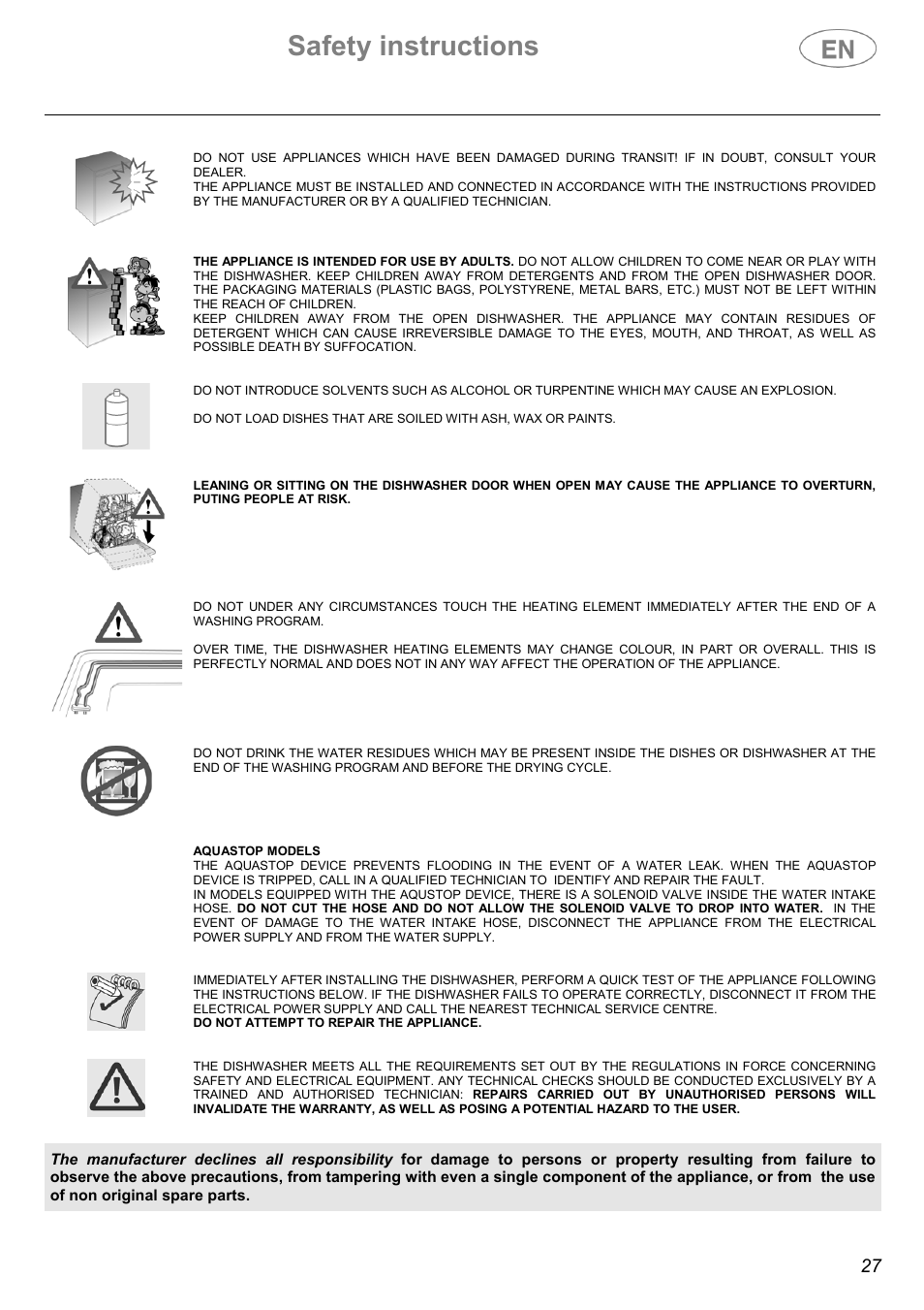 Safety instructions | Smeg ST144 User Manual | Page 4 / 27