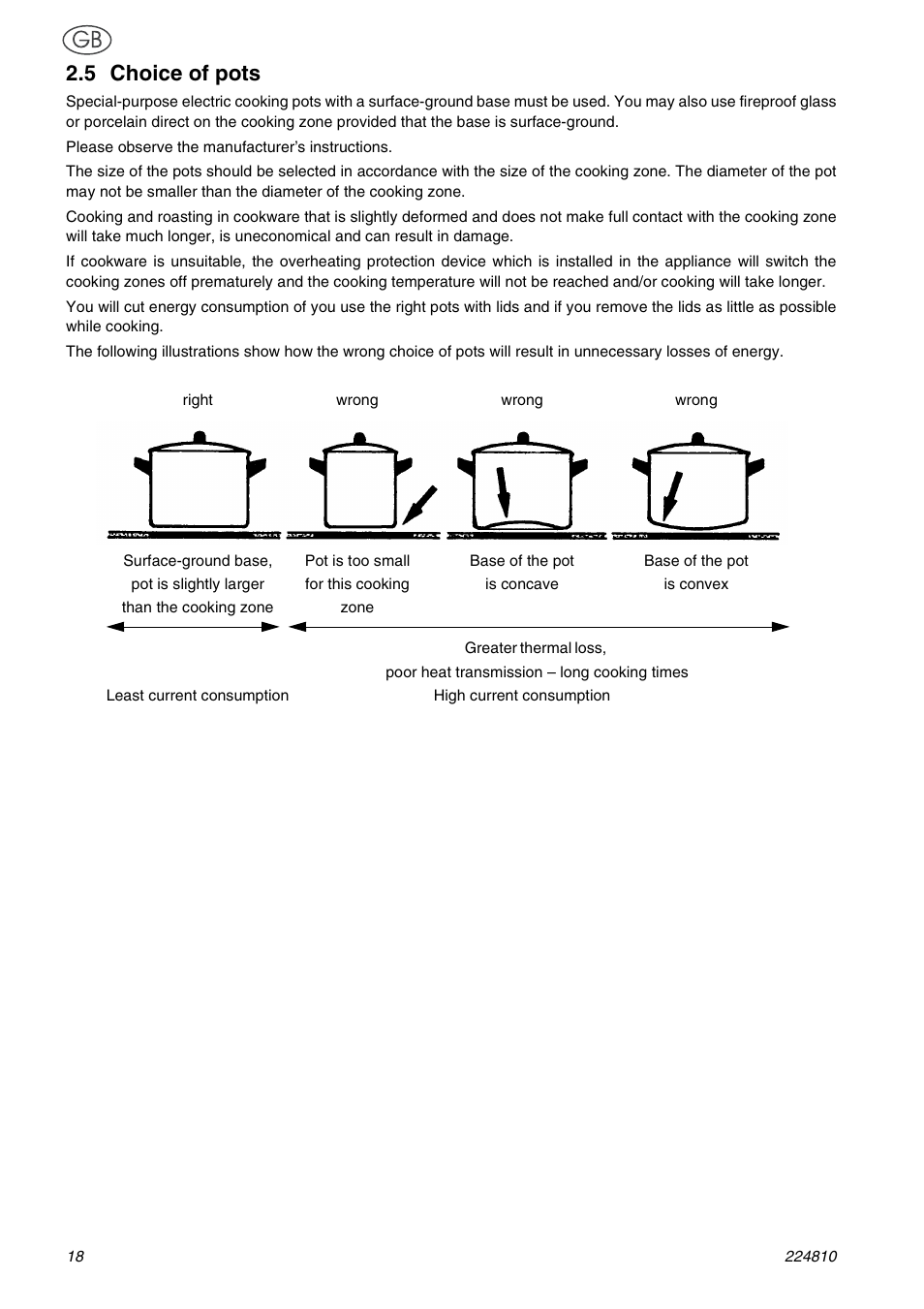 5 choice of pots | Smeg SE62CX User Manual | Page 4 / 8