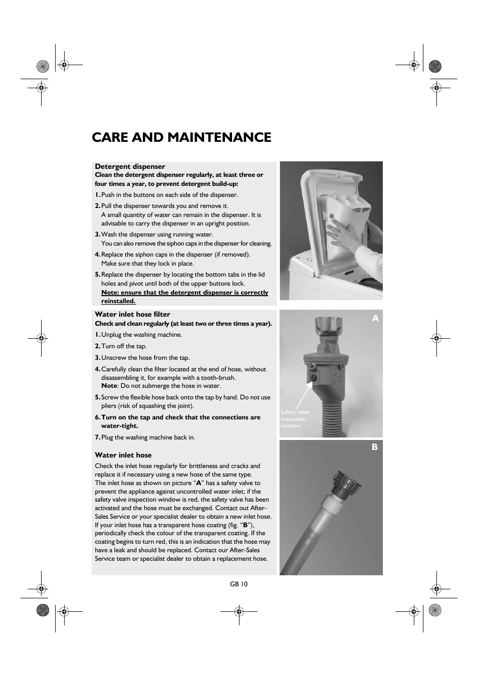 Care and maintenance | Smeg TLS8 User Manual | Page 10 / 19