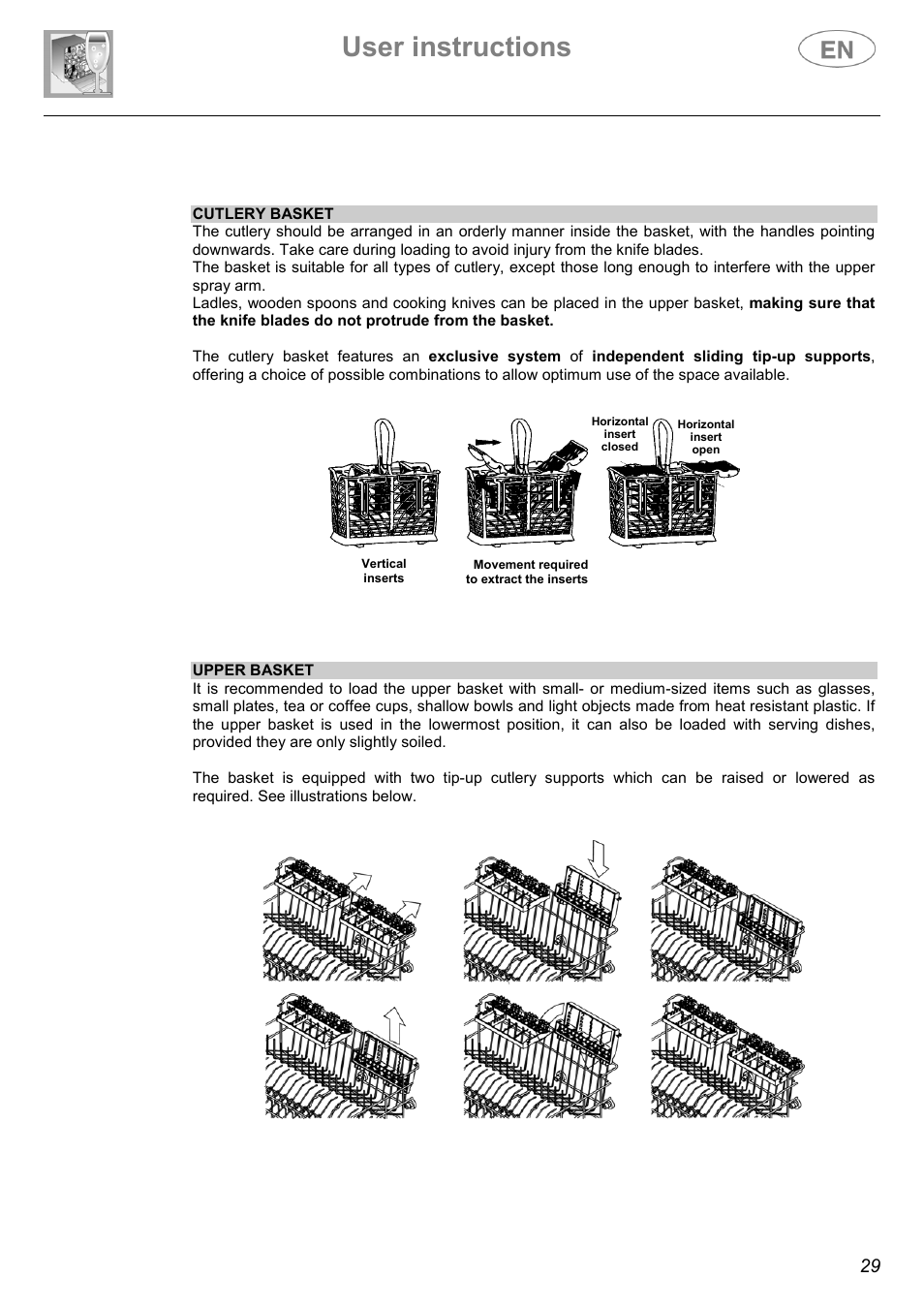 User instructions | Smeg ST1108 User Manual | Page 25 / 31