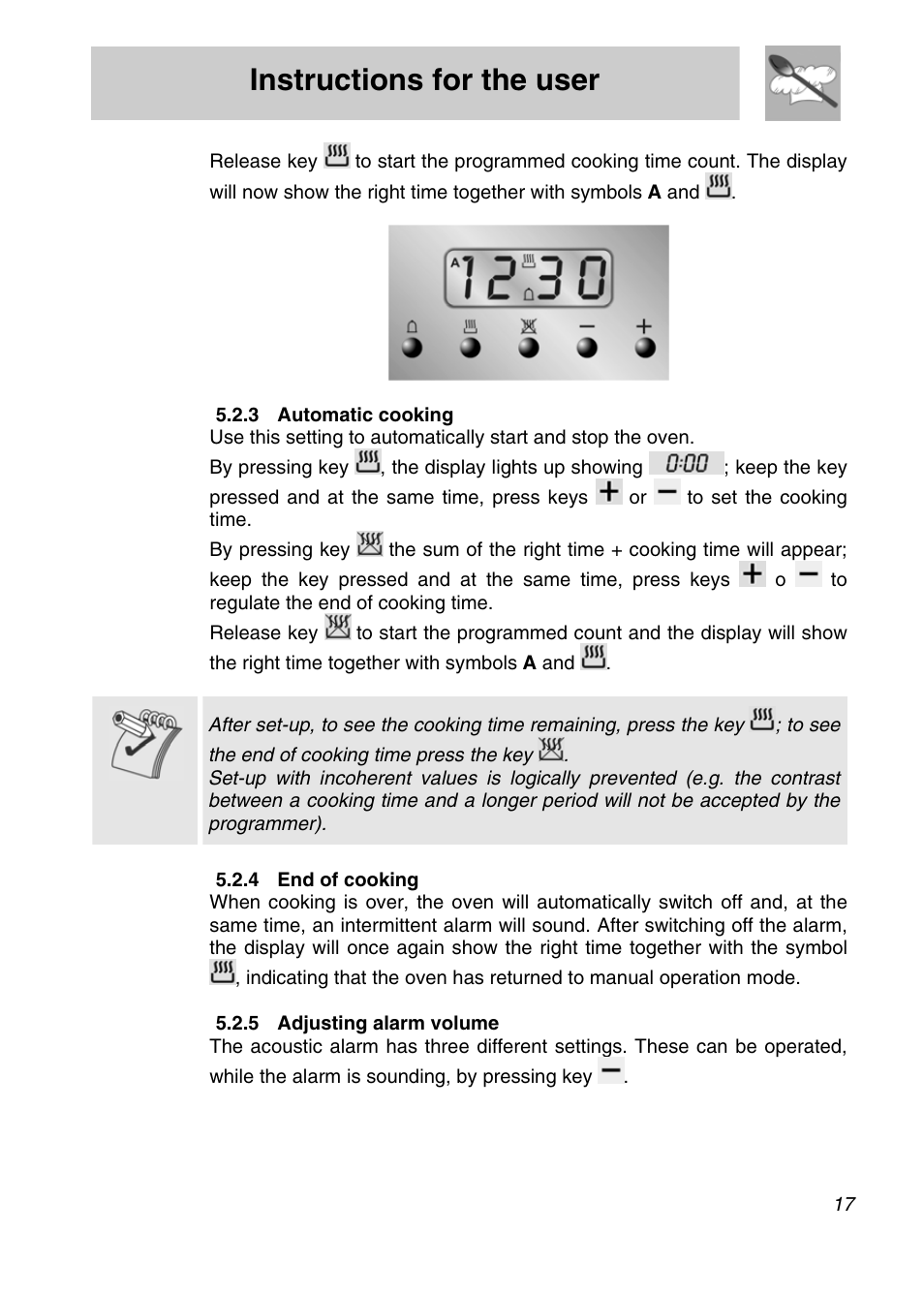 Instructions for the user | Smeg SNZ61MFX User Manual | Page 15 / 32