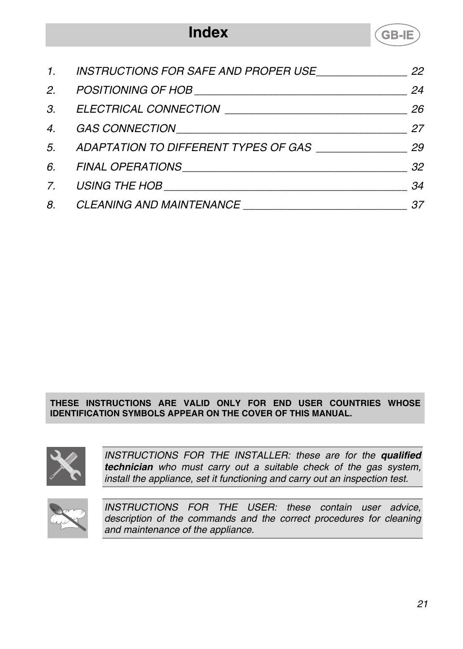 Smeg SDR60XG3 User Manual | 18 pages