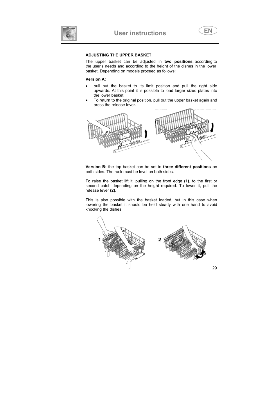 User instructions | Smeg ST93P User Manual | Page 28 / 35