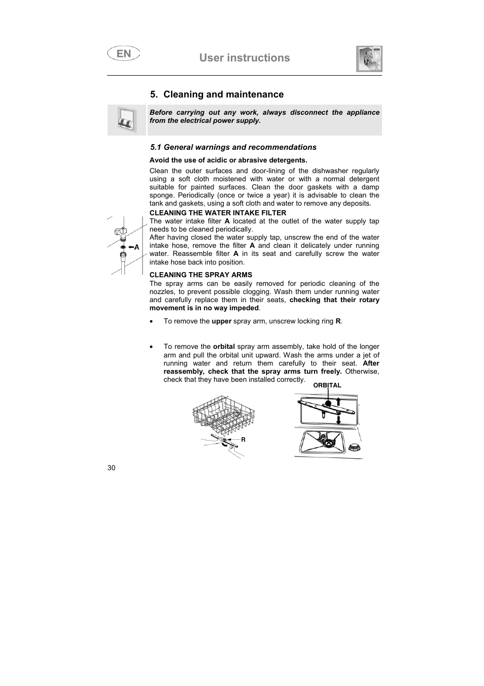 User instructions | Smeg ST93P User Manual | Page 29 / 35