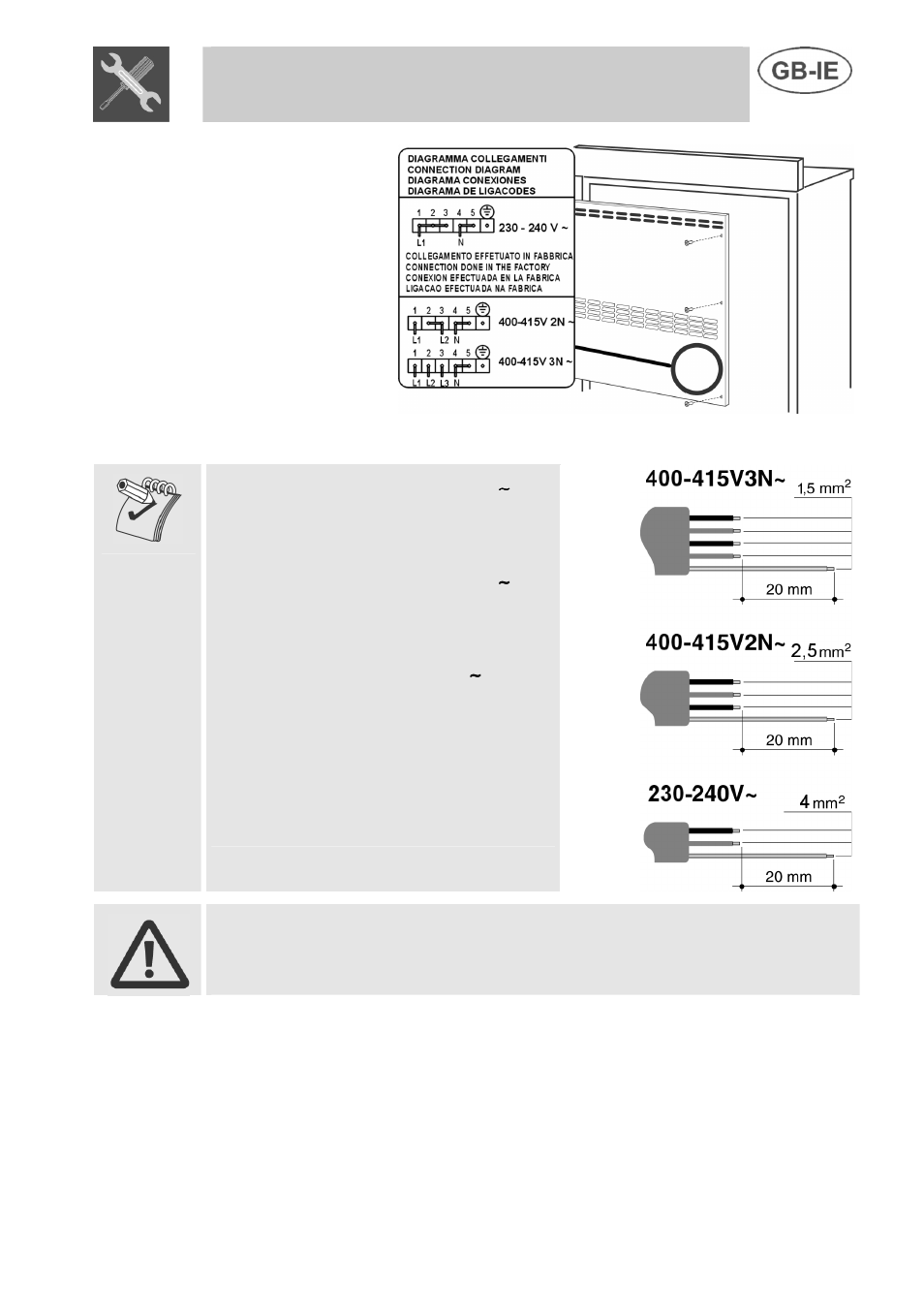 Instructions for the installer | Smeg A3 User Manual | Page 5 / 35