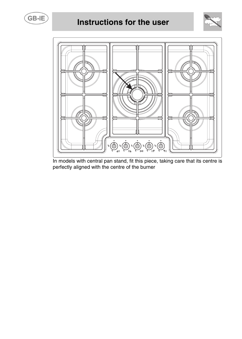 Instructions for the user | Smeg PGF75-3 User Manual | Page 16 / 16