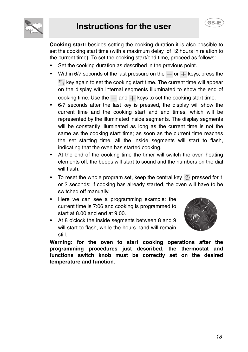 Instructions for the user | Smeg SC041MFX User Manual | Page 11 / 31