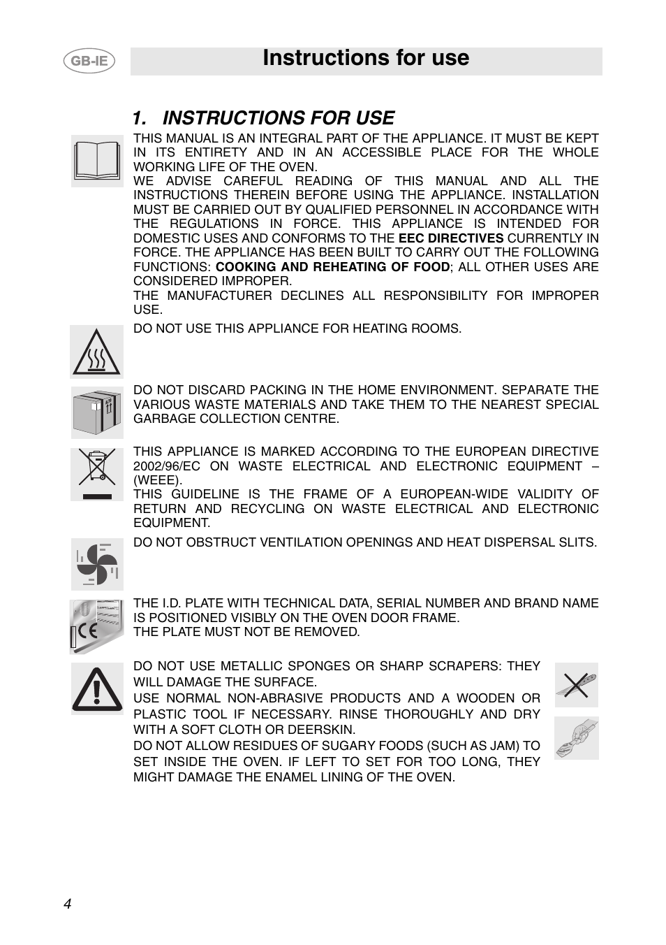 Instructions for use | Smeg SC041MFX User Manual | Page 2 / 31