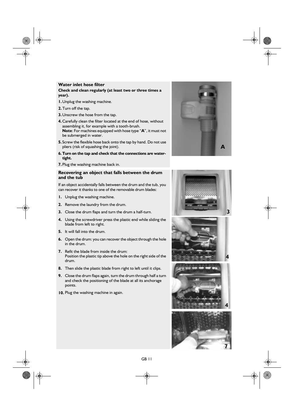 A7 4 3 4 | Smeg K400TL User Manual | Page 11 / 20