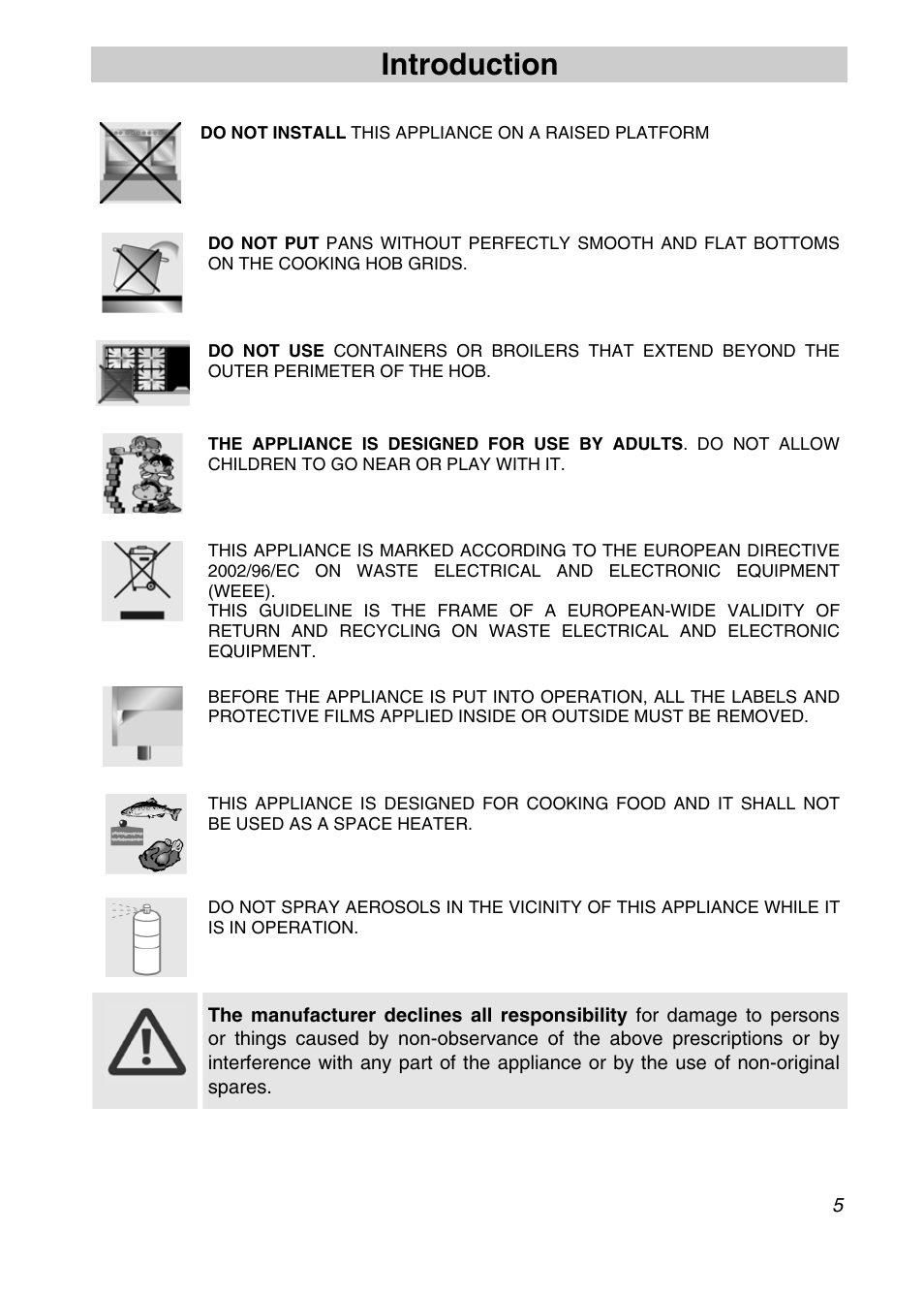 Introduction | Smeg A3SX User Manual | Page 3 / 40