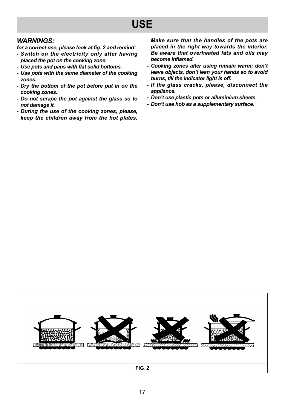 Warnings | Smeg SE32CX User Manual | Page 5 / 12